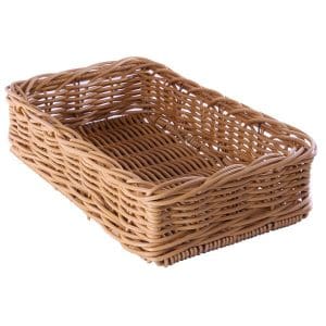 Low Medium Poly Wicker Basket (Natural)