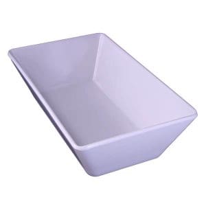 Melamine Rectangular Deep Dish White - 250x150x70mm