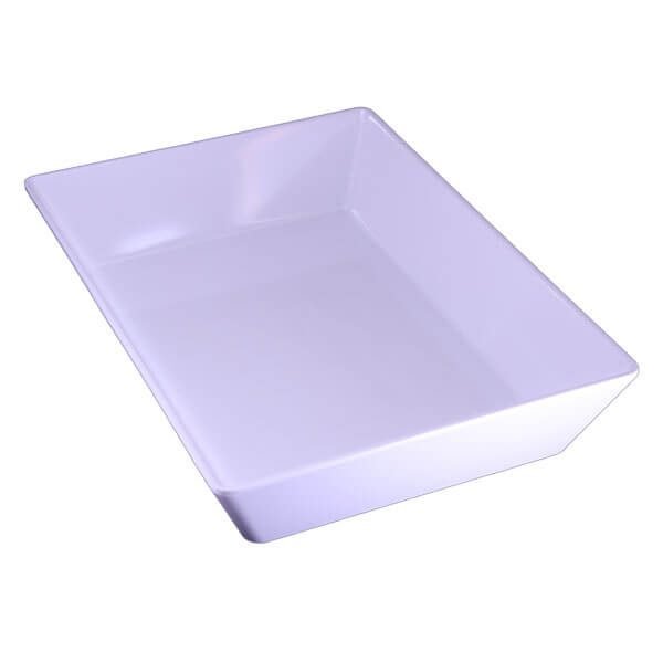Melamine Rectangular Deep Dish White - 350x250x70mm