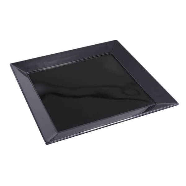 Melamine Square Corner Platter Black - 300x300mm