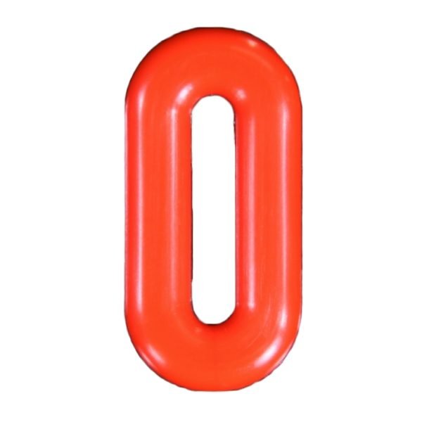 Push-in Numbers Red NO-0 Pack 20