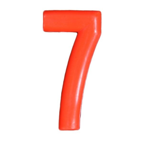 Push-in Numbers Red NO-7 Pack 20