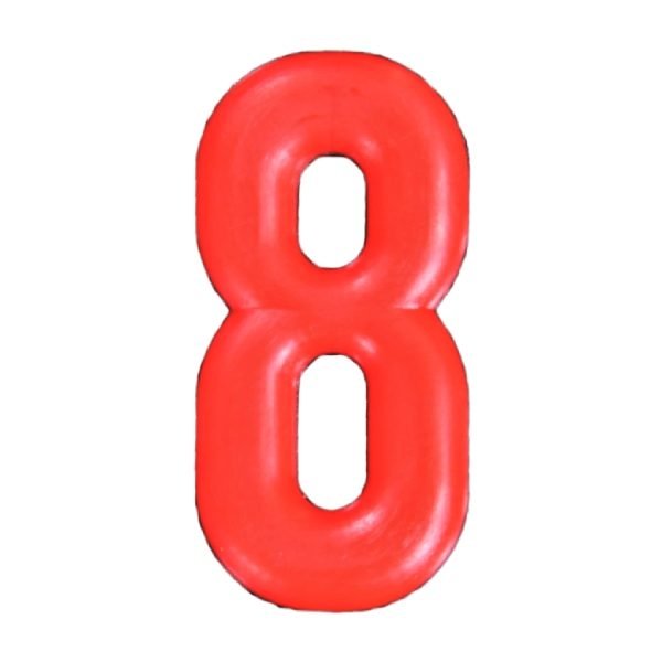 Push-in Numbers Red NO-8 Pack 20