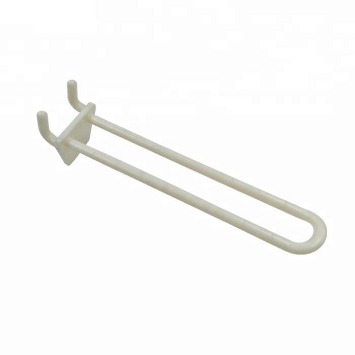 Pegboard Paper Shelf Display Hook Long Arm Single Rod Hook Plastic