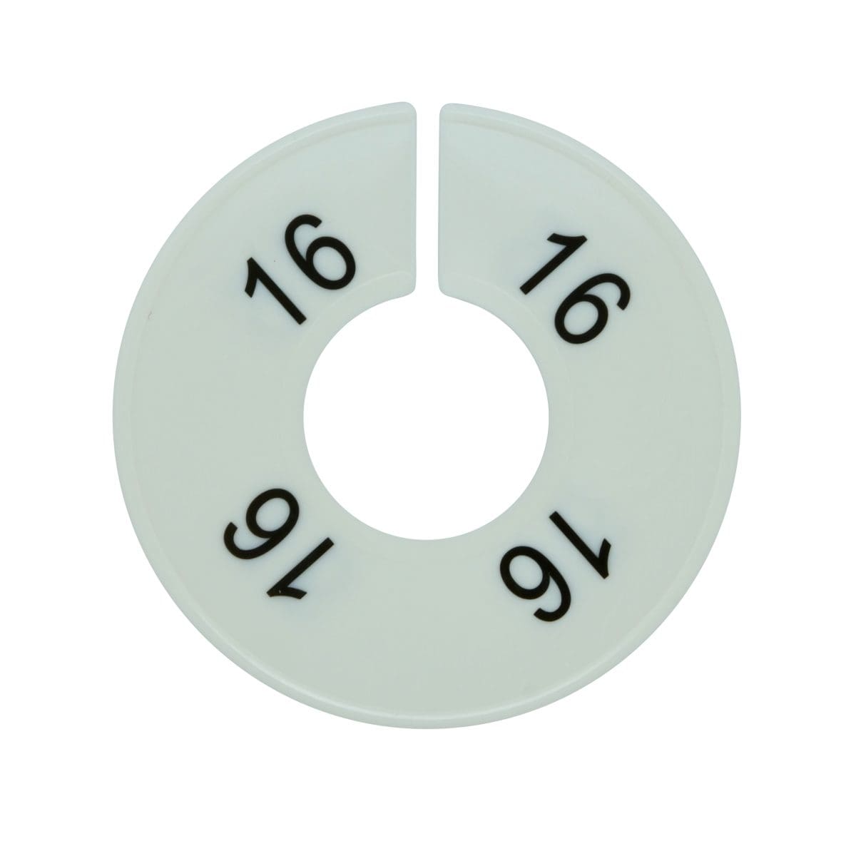Clothing Size Divider Disc White Size 16 Mills Display