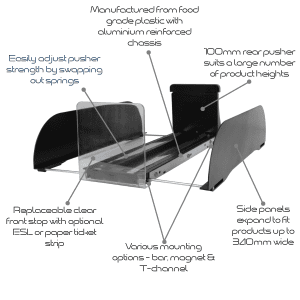 nudge pro pusher tray set extended features