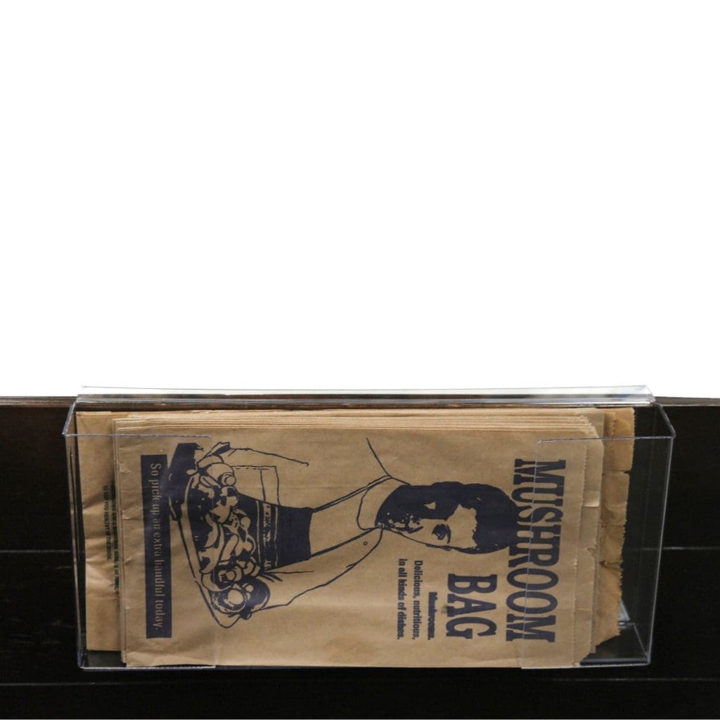 Paper Bag Holder Landscape Long 1 FDPDMBHLL paper bag holder landscaper long clear